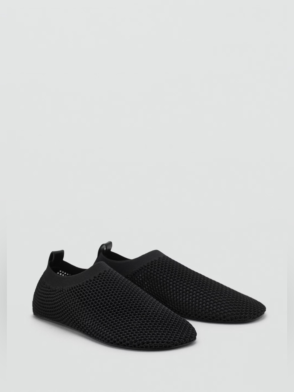 Mango Black Soft Mesh Shoes Size 41 or 9.5 / 10 BNWT